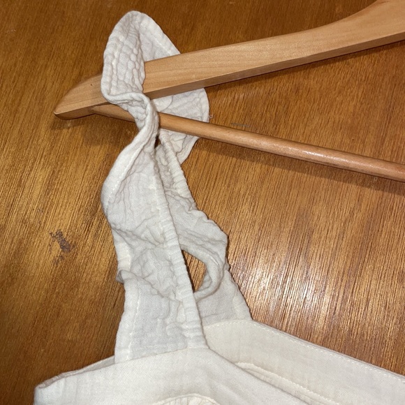 •WONDERLY•NWOT CREAM GAUZE MATERIAL RUFFLE SLEEVE TANK TOP SIZE XS - Picture 7 of 8
